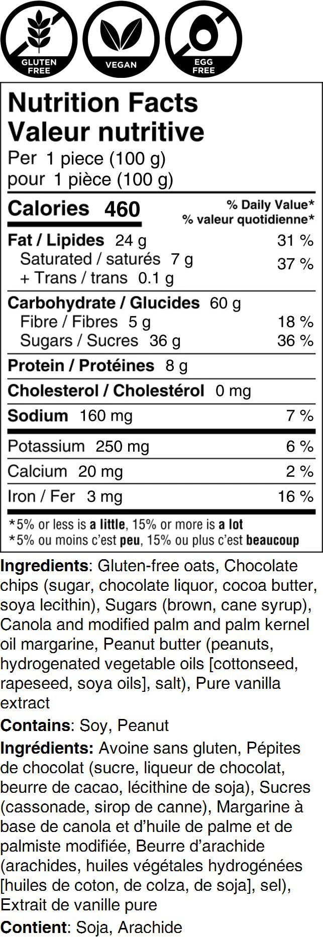 Gluten-Free P'Nut Butter Oat Bar