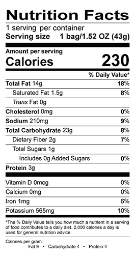 Potato Chips 198g - Regular