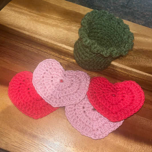 Coaster Set - Rose Hearts