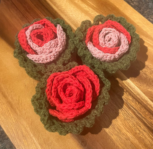 Coaster Set - Rose Hearts